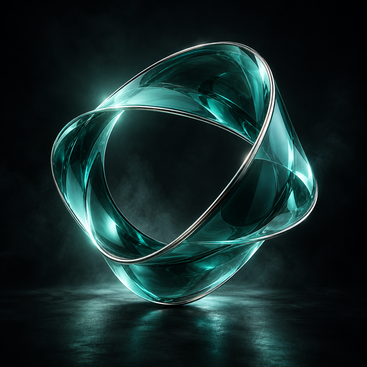 A luminous green crystal sphere